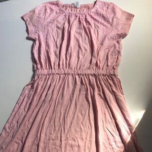 Sequined short sleeve dress